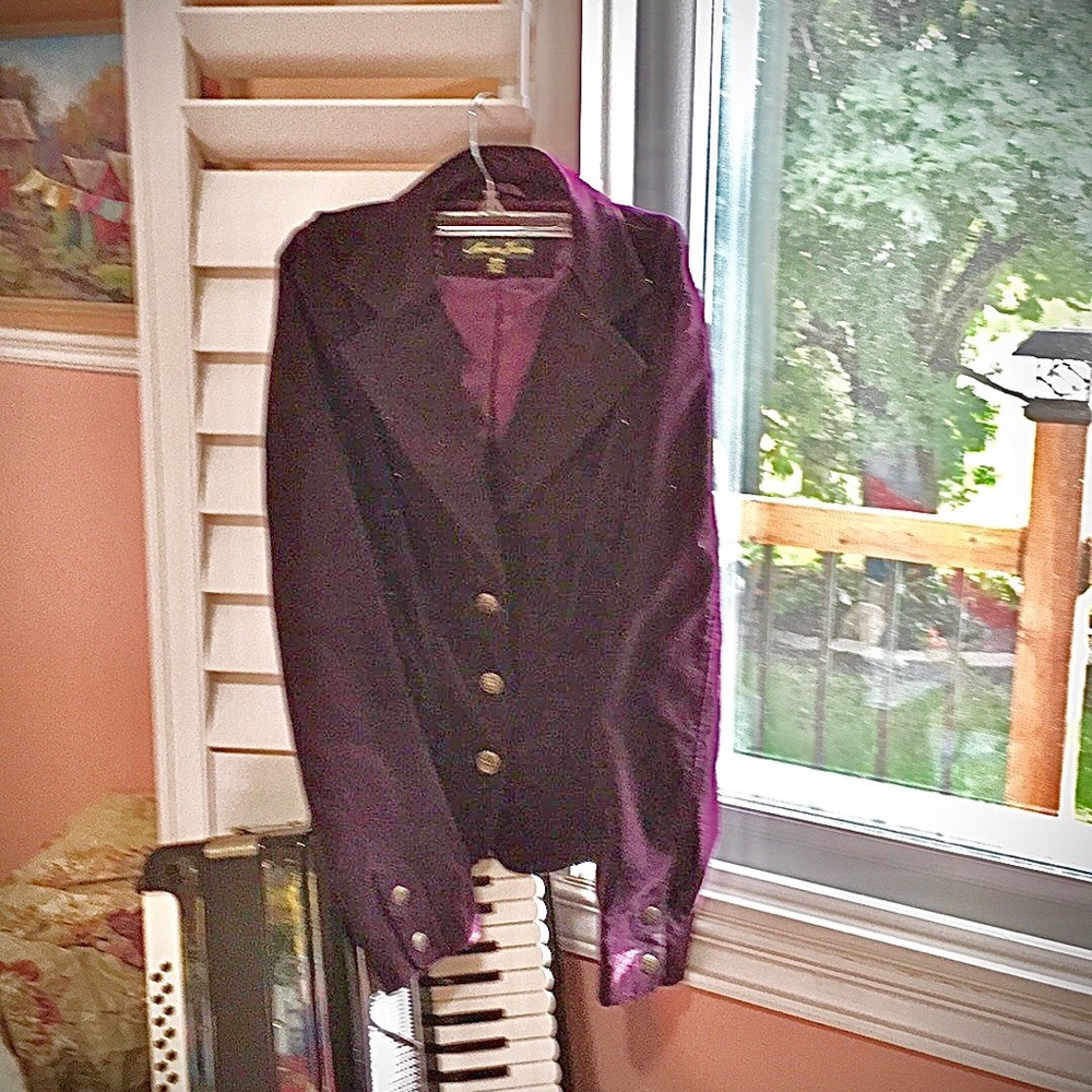 Women’s, Blazer, US6, Lined, Fitted. Deep purple.